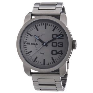 Diesel Grey Dial Grey Ion-plated Men's Watch